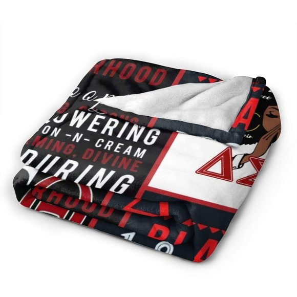 Delta Sigma Theta Blanket Soft Cozy Throw Blanket Flannel Blankets - Picture 4 of 5